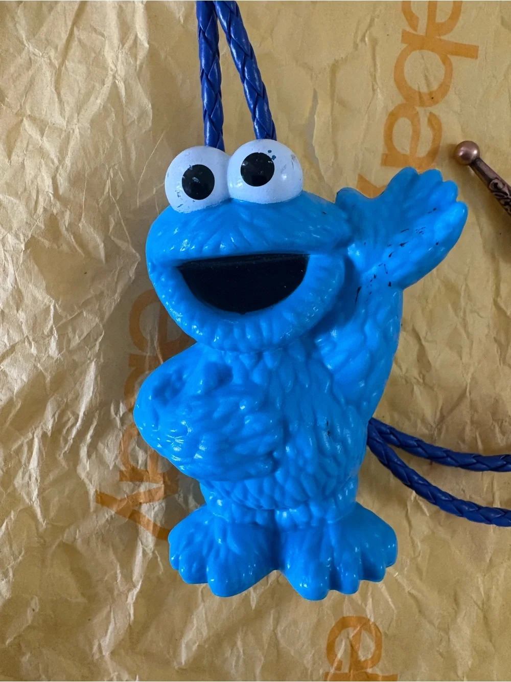 Blue Cookie Monster Necklace Pendant